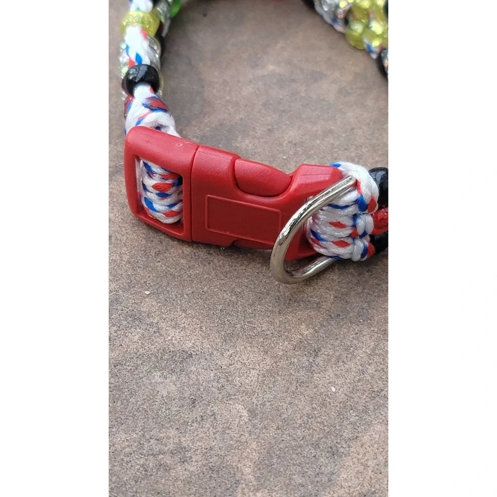 Custom Handmade Beaded Bling Dog Collar